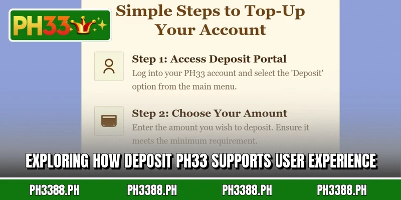 Exploring how deposit PH33 supports user experience